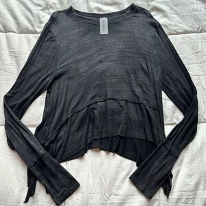 Altar'd State Charcoal Long Sleeve Top